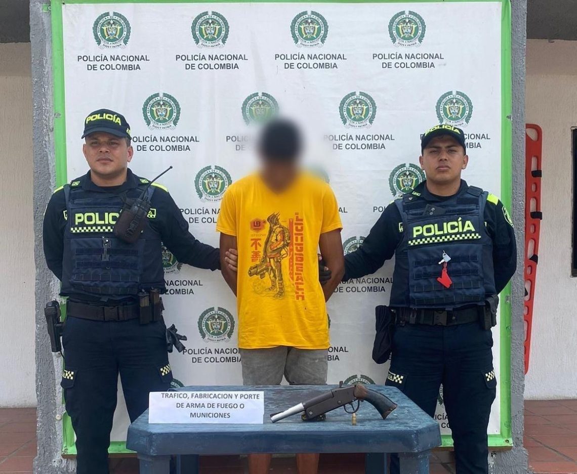 Capturado a una persona por porte ilegal de arma de fuego en Maicao ...